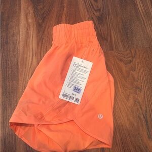 Lululemon Athletica Orange Athletic Shorts Lightweight Elastic Waistband